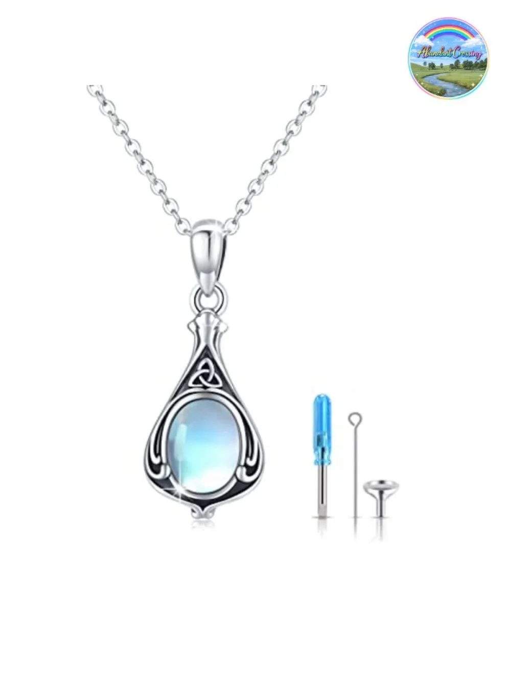 925 Sterling Silver Celtic Knot Urn Necklace for Ashes Cremation Jewelry